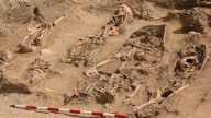 Una excavación arqueológica descubre restos óseos del siglo XIX en unas obras en Chamberí