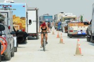 Burning Man travelers stalled for hours as storm moves through Black Rock Desert