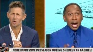 Stephen A. Smith and Dan Orlovsky in First Take bust-up just moments after going live on