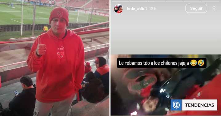 "Robamos todo a los chilenos": hincha argentino se grabó jactándose de delitos a barristas de la ’U’