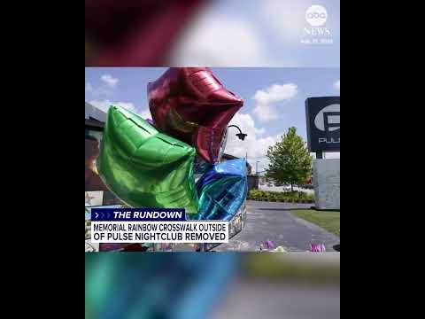Rainbow crosswalk removed near site of Pulse nightclub shooting