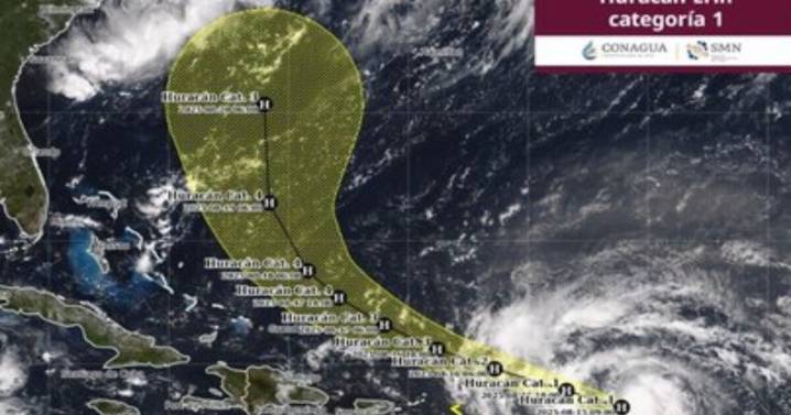 ¿Peligro para México? El ciclón tropical "Erin" se intensifica a huracán de categoría 1