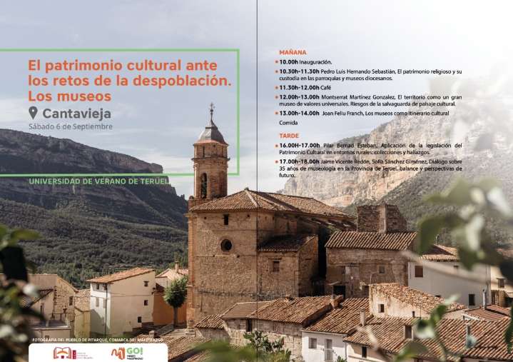 La Universidad de Verano de Teruel aborda el patrimonio cultural ante los retos de la despoblación el 6 de septiembre en Cantavieja