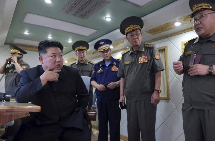 North Korean leader Kim Jong Un supervises test of new antiair missiles