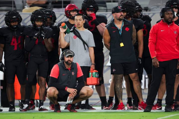 Aztecs coach Sean Lewis looked at the man in the mirror in a bid to be better