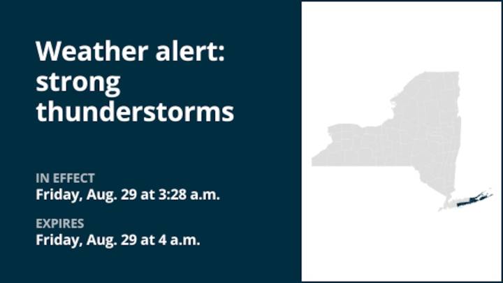 NY weather: Look for pea-sized hail with thunderstorms in Suffolk County Friday – gusts may reach 30 mph