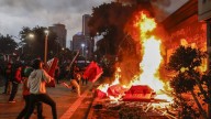 Three killed in fire at Indonesian government building blamed on protesters