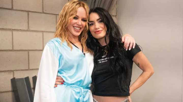 "Casi me desmayo": la emoción de Lali Espósito por su encuentro con Kylie Minogue