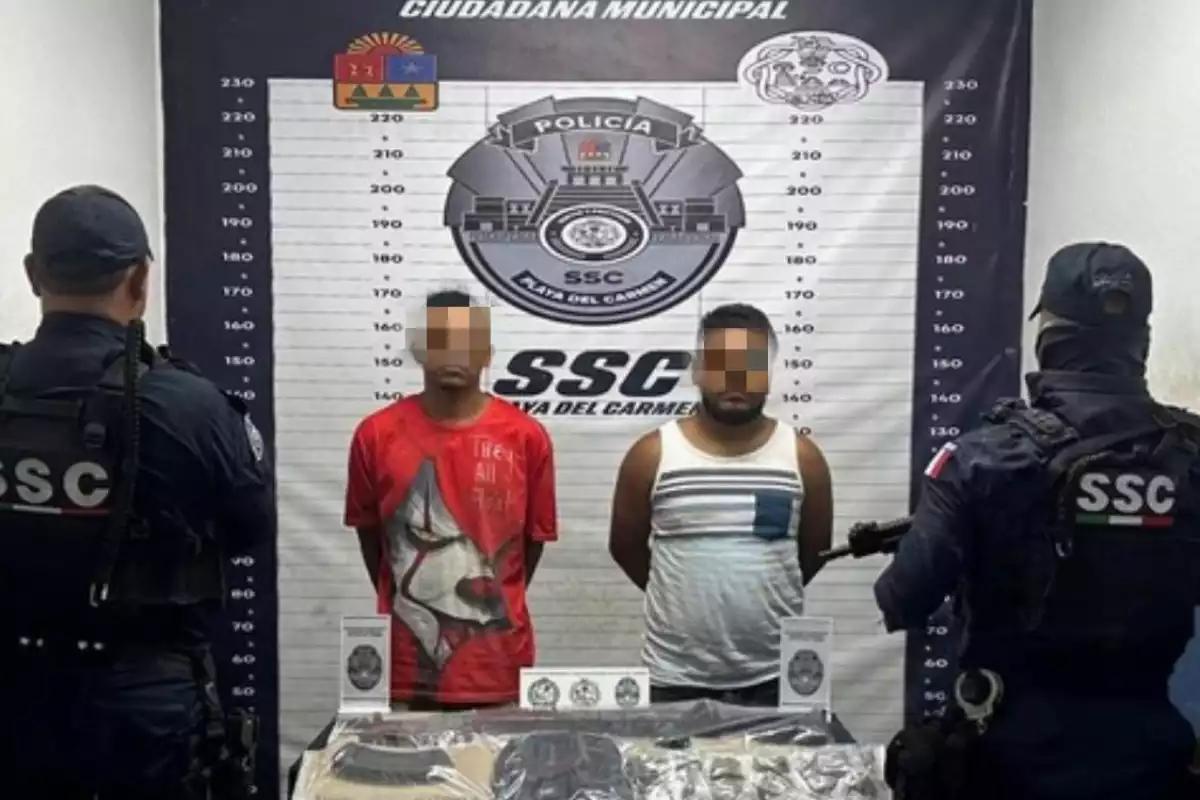 Detienen en playa del Carmen a tres presuntos narcomenudistas