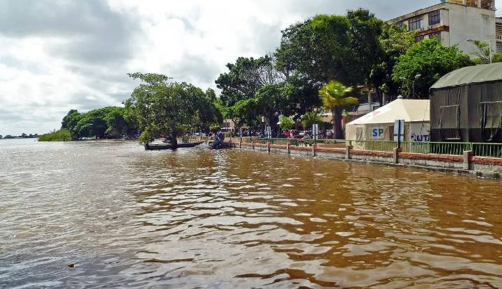 Más de mil familias afectadas en Bolívar por la crecida del río Orinoco