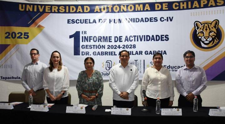 RINDE su primer Informe de Actividades el director de la Escuela de Humanidades Campus IV Tapachula de la UNACH