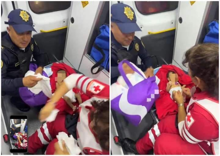 Policías hallan a bebé de 4 meses abandonado en una calle de CDMX