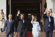 European leaders go to Moldova to mark its Independence Day ahead of a key election