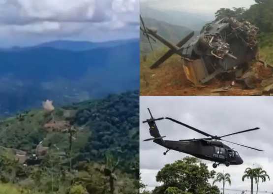 Terror en Antioquia: derriban helicóptero policial con dron y dejan 13 muertos
