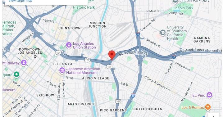 Person dies after falling off Boyle Heights freeway overpass