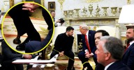 White House Hides Trump’s Cankles With Odd Prop in Zelensky Photo
