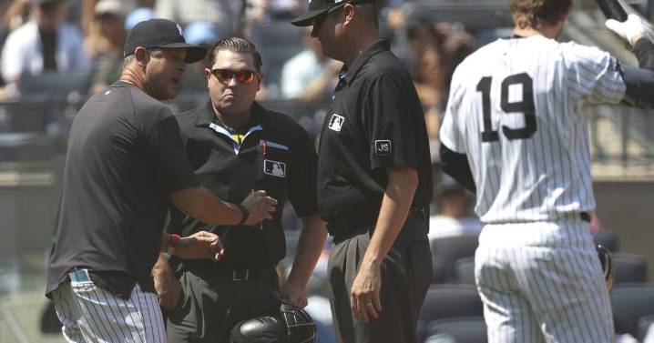 Yankees manager Aaron Boone ejected for 5th time this season in game vs. Astros