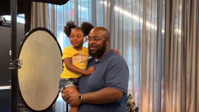 Dozens of dads bring their daughters out for annual 'Daddies Do Hair Too' event