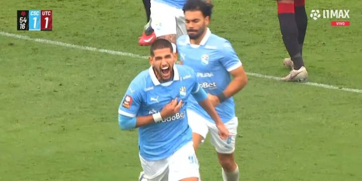 Luis Abram anotó su primer gol en su regreso a Sporting Cristal vs UTC por Liga 1 2025
