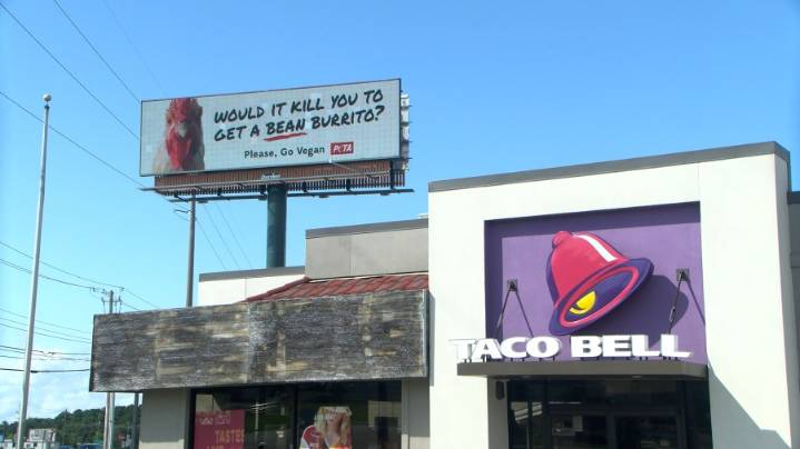 PETA challenges Dothan Taco Bell with billboard