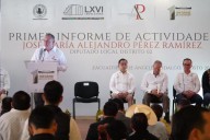 Diputado local de Zacualtipán, José María Alejandro Pérez Ramírez, presentó su primer informe de actividades