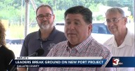 Illinois Gov. JB Pritzker in Gallatin County for groundbreaking on a new river terminal