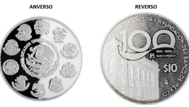 Banxico conmemora 100 años de su fundación con moneda de plata y billetes; así se ven los diseños de sus nuevas piezas
