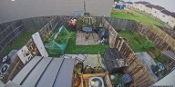 VIDEO: Escaped inmate enters backyard, hides from police in garbage can