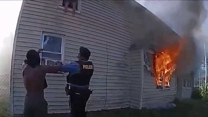 Boy escapes burning home thanks to police in New Jersey