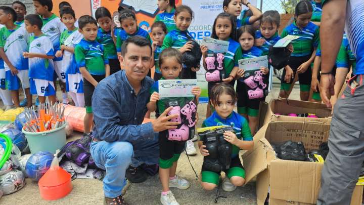 Ecopetrol entregó kits de patinaje a niños del Putumayo