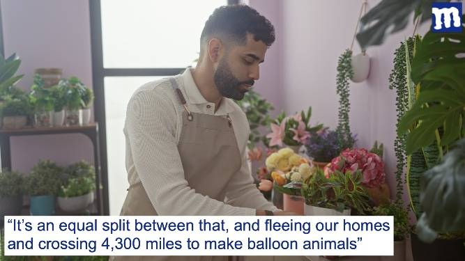 I only came over for the floristry lessons, admits migrant