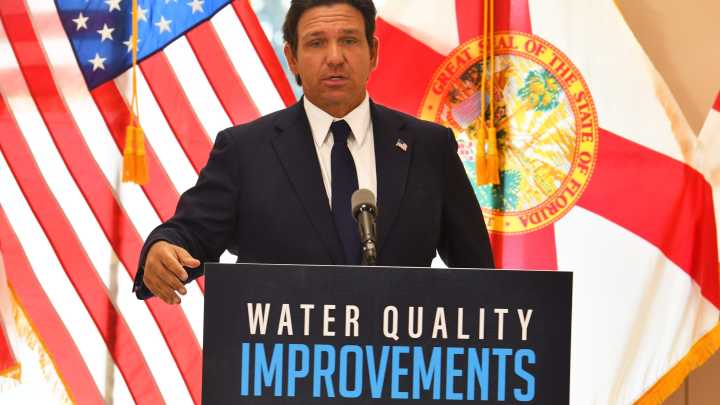 Gov. Ron DeSantis in Melbourne, Monday August 11