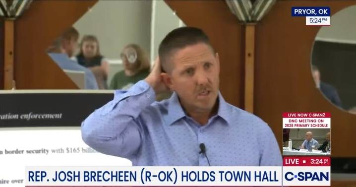 GOP Rep. Josh Brecheen Quizzed on Trump’s Math in Trainwreck Town Hall