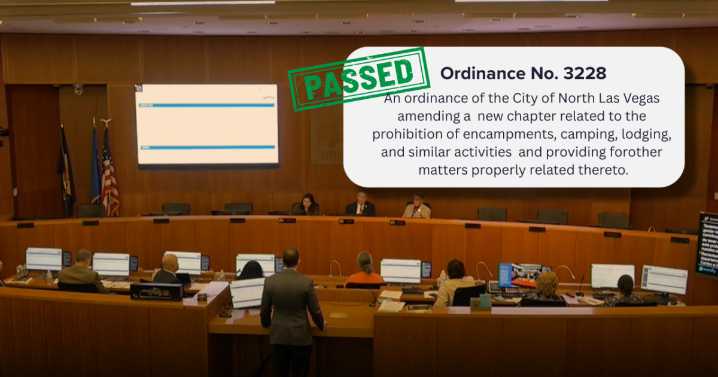 North Las Vegas prohibits encampments in City Council meeting