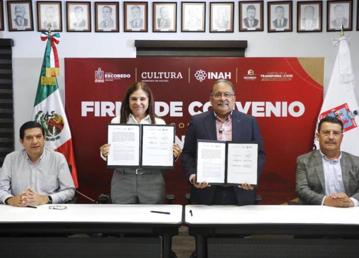 Refrenda Escobedo convenio de colaboración con el INAH