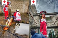 Rescatan a hombre que cayó de un tercer piso de una vivienda en #Toluca