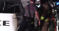 Video shows person fleeing as Hollywood police vehicle fire in Kendale Lakes, MDSO says