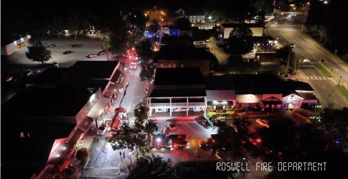 Overnight Fire Breaks Out Near Elizabeth Way and Canton Street in Roswell