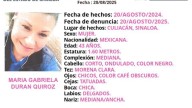 A un año de su desaparición en Culiacán, denuncian apenas la ausencia de María Gabriela Durán