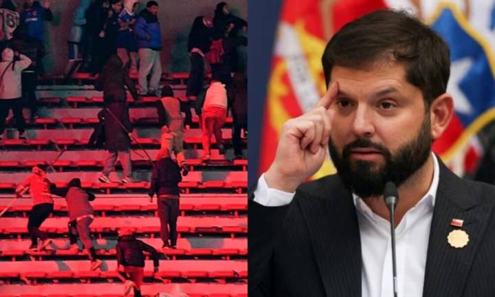 Qué dijo el presidente de Chile luego de la batalla campal entre hinchas en cancha de Independiente