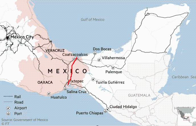 Mexico upgrading rail line to rival Panama Canal