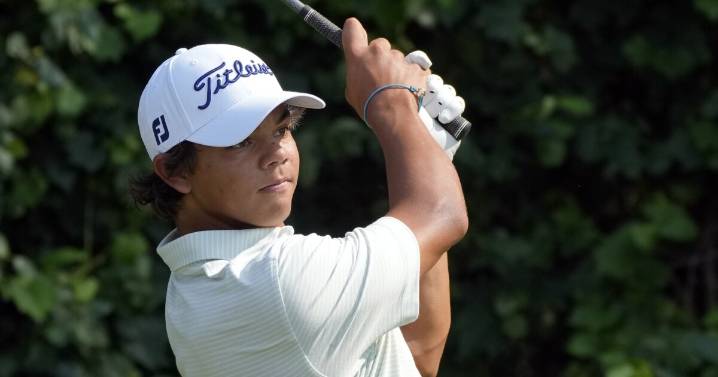 Tiger Woods' son, Charlie, makes an ace at the TPC Sawgrass in Florida