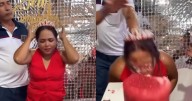 ‘Pobre mujer, está durmiendo con el enemigo’: esposo estrella a su esposa contra su pastel de cumpleaños