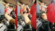Two fans arrested after brawl caught on video at Angels
