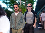 Justin Theroux and Wife Nicole Brydon Bloom Serve Up Love at US Open