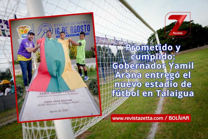 Prometido y cumplido: Gobernador Yamil Arana entregó el nuevo estadio de fútbol en Talaigua