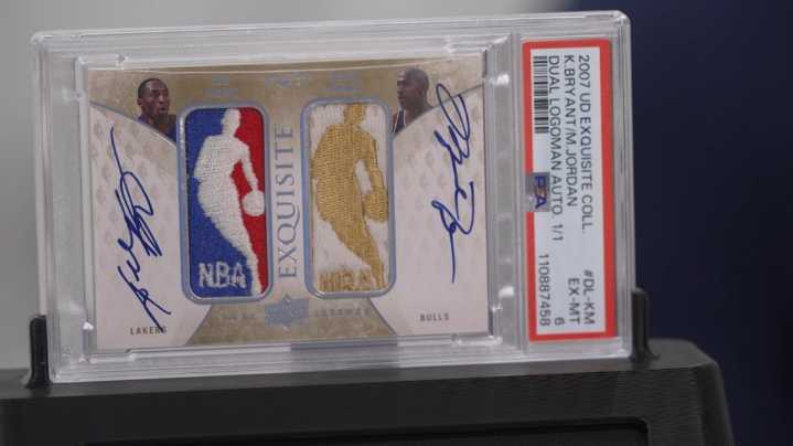 Kobe Bryant-Michael Jordan signed card sells for record