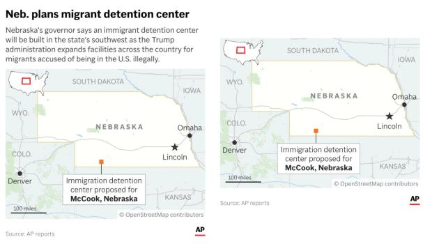 Nebraska announces plan for immigration detention center dubbed the ‘Cornhusker Clink’