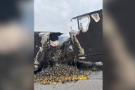 Semi-trailer filled with mangoes up in smoke on Coquihalla