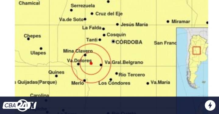 Terremoto en Córdoba: alcanzó los 3,1 grados de intensidad